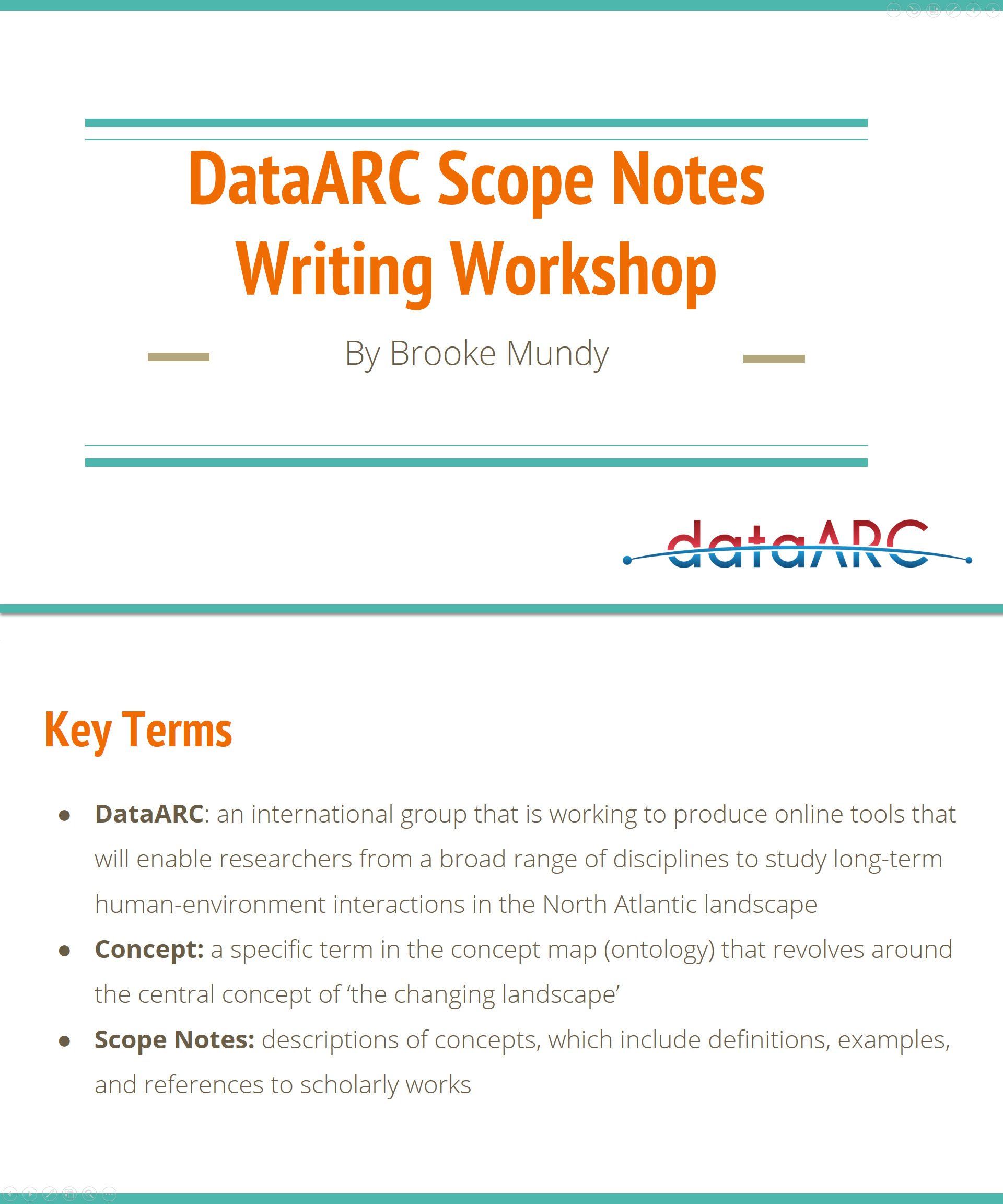 Scope Notes Writing Workshop